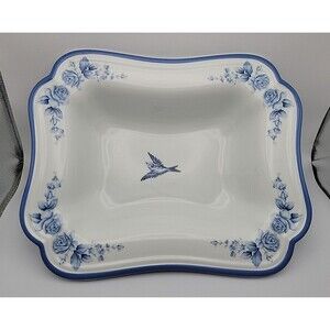 Gear-Arita Blue Damask 10-inch Serving Vegetable Display Bowl EUC Beautiful!
